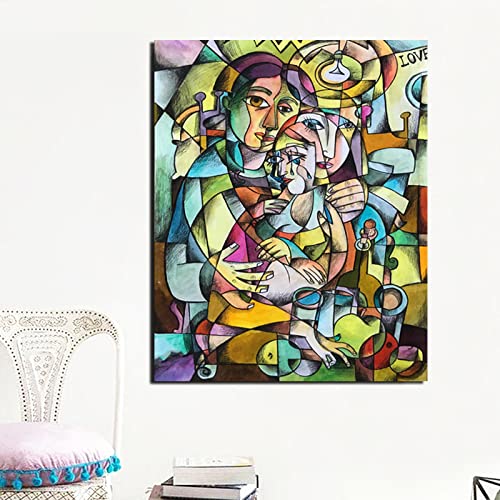 GZGBMD Pablo Picasso Poster Cubismo Canvas Painting Pablo Picasso Abstract Wall Art Pablo Picasso Prints Modern Pictures Home Decor 60x80cmx1 No Frame