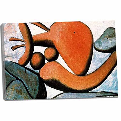 ERMOZA Pablo Picasso Prints-Young Girl Throwing a Rock Cuadros Decoracion Salon Modernos Posters Para el Baño Cuadros Para Dormitorio Lienzos Decorativos Murales Decorativos(25x37cm10 x15 Enmarcado)