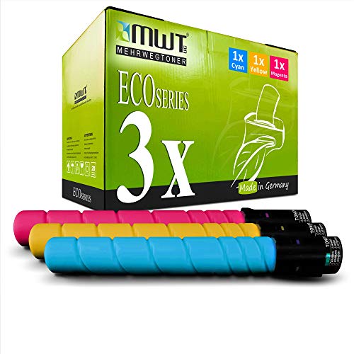 3x MWT Toner para Konica Minolta Bizhub C 220 280 wie Color Azul Rojo Amarillo