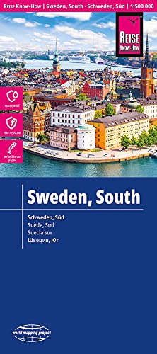 Suecia, sur, mapa de carreteras impermeable. Escala 1:500.000. Reise Know-How. (Sweden South (1:500.000))