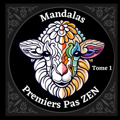 Mandalas Premiers Pas ZEN - Tome 1: 60 modèles de Mandalas style Zentangle pour un Apprentissage Facile. Apprendre à BIEN Colorier les Mandalas - Art thérapie pour débutants