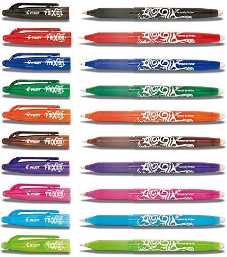 Pilot Pen Frixion BL-FR7 Juego de bolígrafos borrables con punta de 0,7 mm [colores surtidos] [10 bolígrafos]