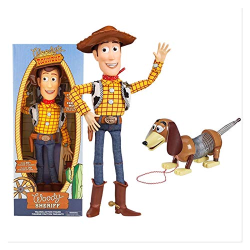 2020NEW2pcs 40cm Toy Story Talking Woody Jessie Figura de Acción Modelo Elástica Estrecho Perro Colección Limitada Juguetes Gran Juguete Regalos para Niños