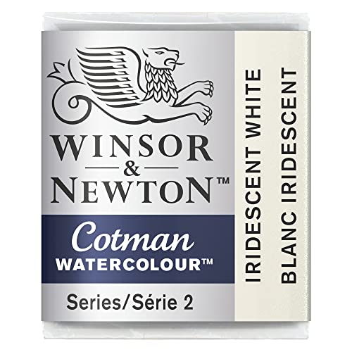 Winsor & Newton acuarela Cotman Metallics - medio godet color blanco iridiscente , acuarela metálica, acuarela metálica
