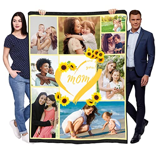 Manta de Tiro Personalizada Manta Personalizada con 8 collages de Fotos Mantas de mamá Personalizadas para la Familia(Estilo 1 200*150cm)