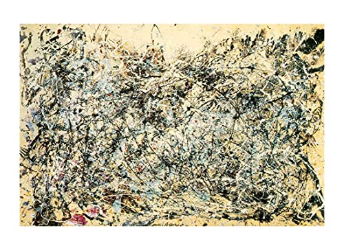 No. 1 -Jackson Pollock Póster Cuadro Arte de Pared Decoración Hogar Sala de Estar Decoración Lienzo Impresión Pintura Póster Reproducción Print (50x70cm (19.7x27.6in）, Sin Marco)