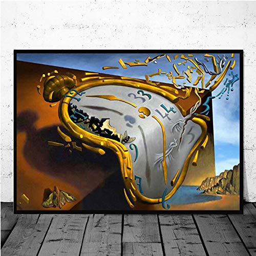 cuadros decoracion Pinturas Salvador Dali de (salvador Dali) Famosos carteles abstractos surrealistas e impresos Decoración de sala de estar 12x16in (30x40cm) 2 piezas de marco