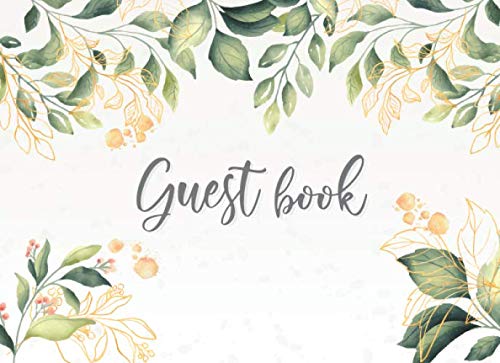 Wedding Guest Book Pastel Green: Elegant Floral Welcome Book to Keep Guests, Wishes, Photos & Best moments In One Book