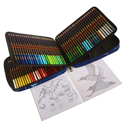 Lapices Colores Profesionales para Adultos y Niños, Juego de 120 Lápices de Dibujo con Minas de Colores Vibrantes, Ideal para Colorear, Mandalas