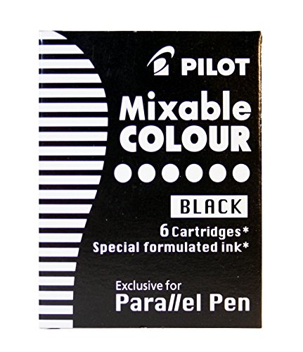 PILOT Mixable Colour - Recambio para bolígrafos Parallel Pen (6 Unidades), Negro