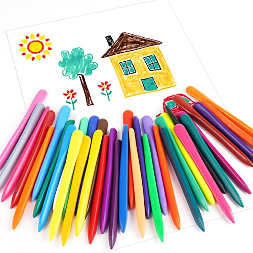 Aolso Ceras de Colores para Niños, 36 Colores Ceras para colorear, Plastidecor, Ceras triangulares Segura y no tóxica, Ceras para Colorear para Niños