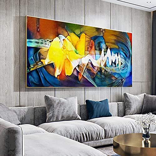 BIEMBI Famosas obras de arte de Picasso HD Póster e impresión Gran abstracto Arte de la pared Pintura en lienzo para la sala de estar Decoración moderna para el hogar 65x135 cm Sin marco
