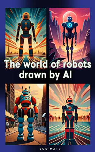 The World of Robots Drawn by AI: Portfolio of portraits of fantastic robots created by AI (English Edition)