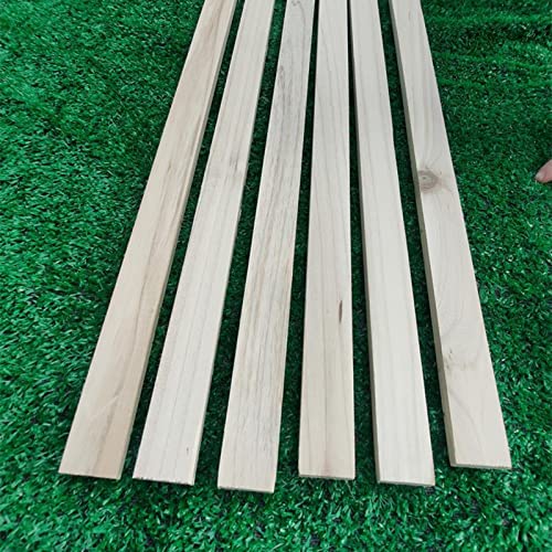 XILYZMO Listones De Madera De Pino O Abeto, Natural Largo Pasadores, Natural Color De La Madera Sin Terminar Pino Varillas De Madera, Madera Varillas De Madera, Modelos De La Marca (Color : Natural-1