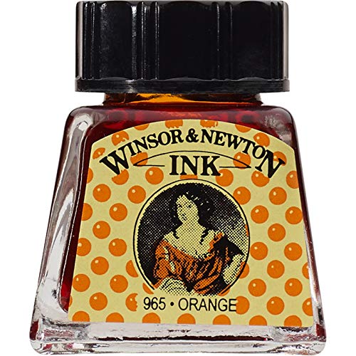 Winsor & Newton Drawing Ink Tinta de Dibujo, Naranja (Orange), 14ml