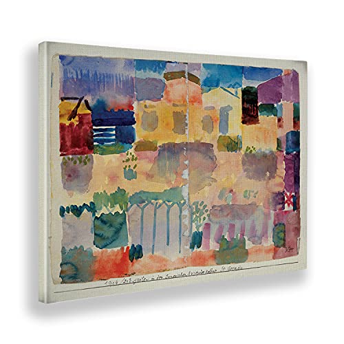 Giallobus - Pinturas - Paul Klee - Jardines en Saint Germain - Lienzo - 140x100 - Listo para colgar - Cuadros modernos para el hogar