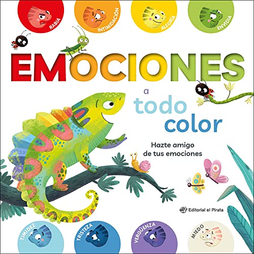 Emociones a todo color: Libro de cartón para bebés en español - Cuentos para niños de 2 años para aprender colores y 8 emociones (SIN COLECCION)