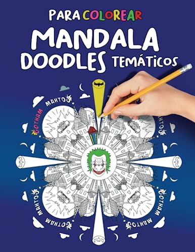 Mandala Doodle temáticos Para colorear: Mandalas dibujados a manos inspirados en lugares de cuentos, libros o peliculas