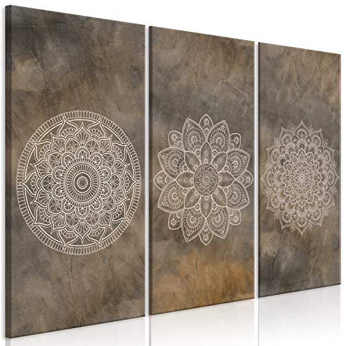 murando - Cuadro en Lienzo Mandala 120x80 cm 3 partes Impresión en Material Tejido no Tejido Impresión Artística Imagen Gráfica Decoracion de Pared Ornament Zen Abstracto n-C-0311-b-e