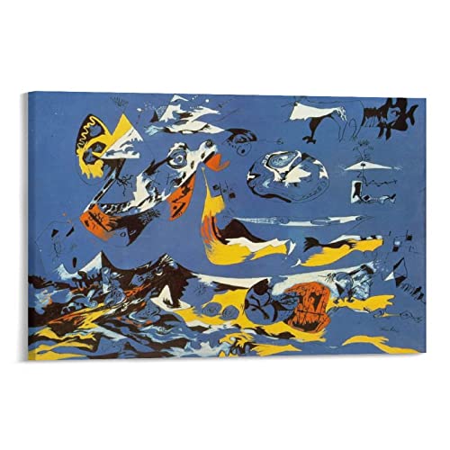 Póster de Jackson Pollock The Artist Expresionismo Pintor Lienzo Arte de Pared Póster Pintura de Foto Póster Decoración de Habitación, 50 x 75 cm