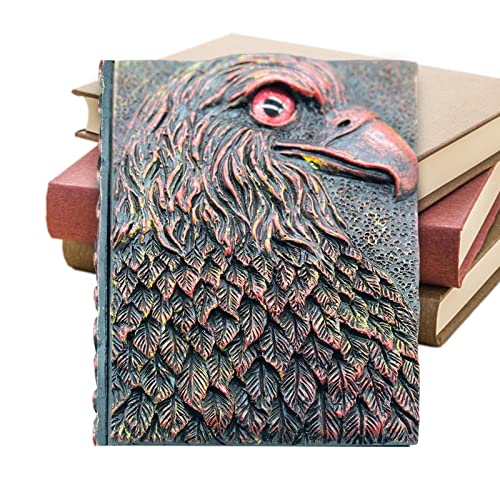 Jimtuze Cuaderno de escritura vintage, Cuaderno Vintage Eagle Repujado, Regalos de cuaderno de escritura grande antiguo para hombres y mujeres