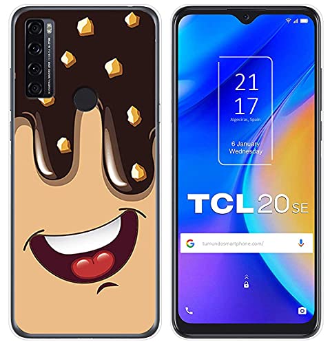 Tumundosmartphone Funda Gel TPU para TCL 20 SE diseño Helado Chocolate Dibujos