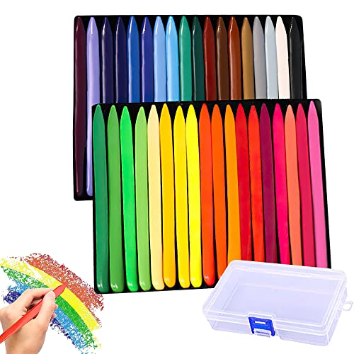 LUFEIS Ceras de Colores para Niños, 36 Ceras Ceras triangulares, Ceras de Colores Bebe No Toxicas, Ceras Blandas, Ceras Bebe, Ceras Para Colorear y Dibujar, para Mayores de 1 Año niños y adultos