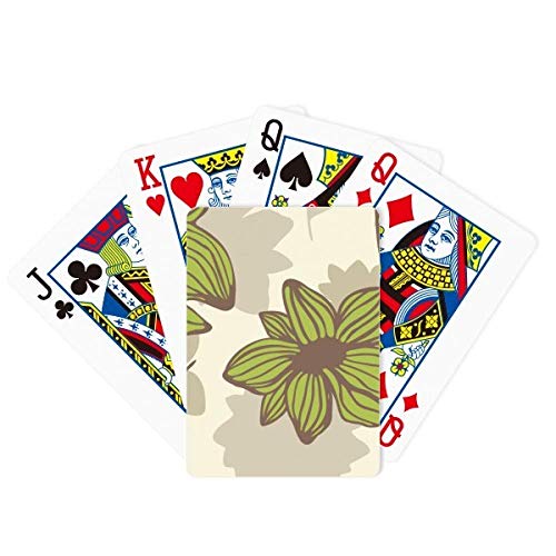 Juego de mesa divertido de cartas mágicas de pintura de flores verdes de color marrón
