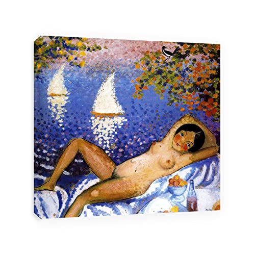 Apcgsm Salvador Dali poster. Reproducciones cuadros famosos en lienzo. Surrealismo Pósters e impresiones artísticas' La Venus sonriente'. Cuadros decorativo Marco de 70x70cm (27,6x27,6