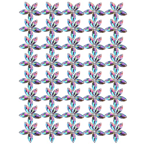 Botón de acrílico para goteo, 200 unidades por paquete de resina con parte trasera plana de costura de cristal brillante con agujero, botones de diamantes de imitación(# 3)