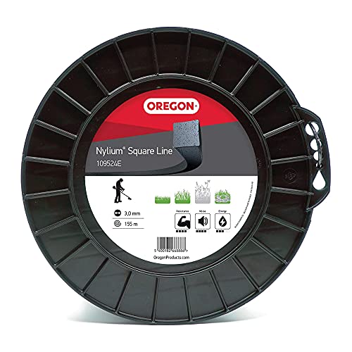 Oregon Hilo de Corte Cuadrado para Desbrozadora, 3.0 mm, Carrete de 155m – Compatible con la Mayoría de Desbrozadoras (109524E)