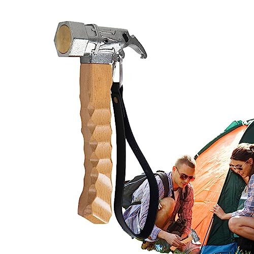 Martillo para acampar - Removedor de estacas para tiendas de campaña,Mazo de carpa Mango de madera Accesorios para acampar, Carpintería Camping para proyectos domésticos Mochilero Ritapreaty