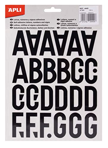 APLI 4440 - Letras adhesivas mayúsculas 40 mm