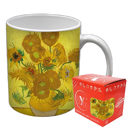 My Custom Style Taza estándar de cerámica #Arte-I Girasoles, Van Gogh#325 ml