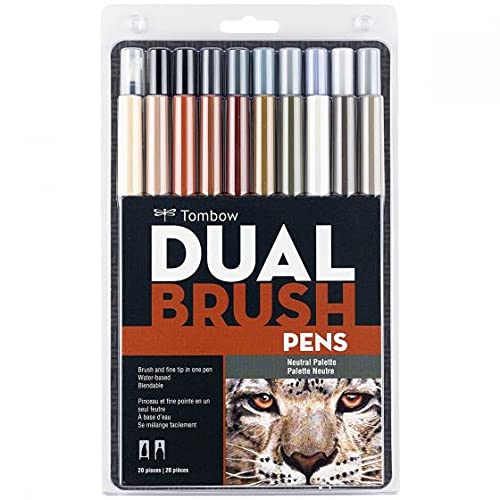Tombow Dual Brush Pens 20/Pkg-Neutral Palette