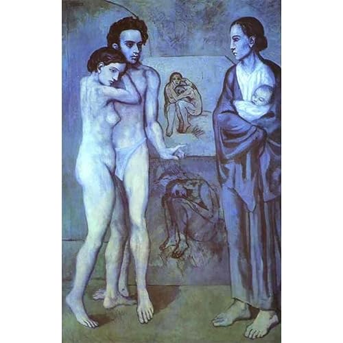 Lamina para enmarcar calidad museo, 1903 La Vida, Pablo Picasso - 60 x 40 cm (A2), MUSEUM QUALITY FRAMING SHEET