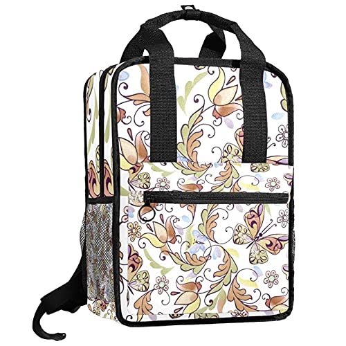 Mochilas Bookbags Mochila arte Barroco pintura de flores