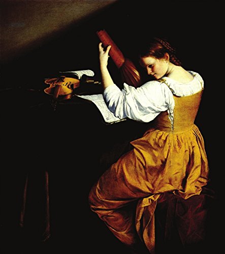 Orazio Lomi Gentileschi – The Lute Player Artistica di Stampa (60,96 x 91,44 cm)