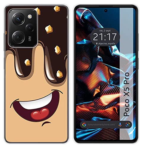 Tumundosmartphone Funda Silicona para Xiaomi Poco X5 Pro 5G diseño Helado Chocolate Dibujos