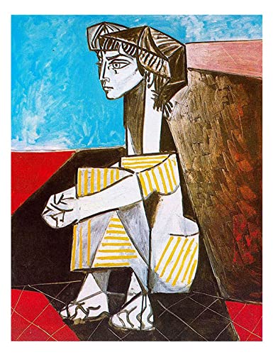 Retrato de Picasso Pintura Modernista Cubista Cuadros Decoracion Salon, Lienzos Cuadros Decoracion Dormitorios Hogar Decoración de Pared Cuadro y láminas(55x71cm 22