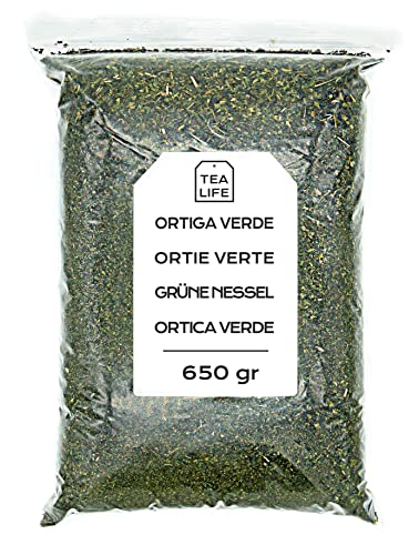 Ortiga Verde Infusion 650 gr - Te de Ortiga - Hojas de Ortiga Verde Cortadas - Infusiones a Granel - Infusión de Hierbas - Rica en Minerales y Nutrientes - Propiedades Naturales