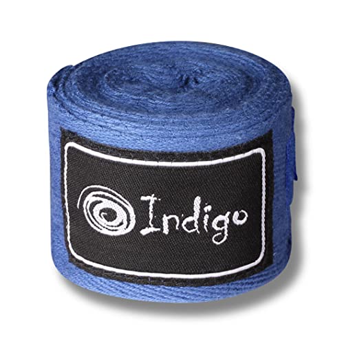 Venda de Boxeo de Algodón y Nailon Indigo 300 * 5 cm Azul