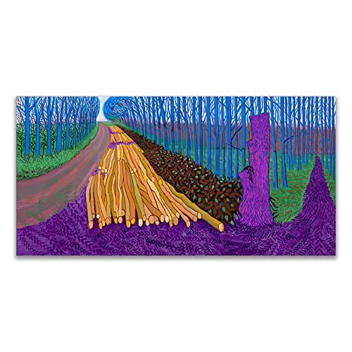 ANGELIA COMEAUX David Hockney Poster Tree Landscape Wall Art Modern Canvas Painting David Hockney Prints David Hockney Picture For Home Decor 60x120cm Sin Marco
