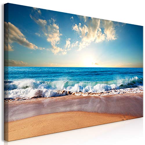 murando Cuadro Mega XXXL Playa Mar 200x100 cm Cuadro en Lienzo en Tamano XXL Estampado Grande Gigante Imagen Para Montar por uno Mismo Decoración De Pared Impresión DIY Paisaje Cielo c-B-0384-ak-e