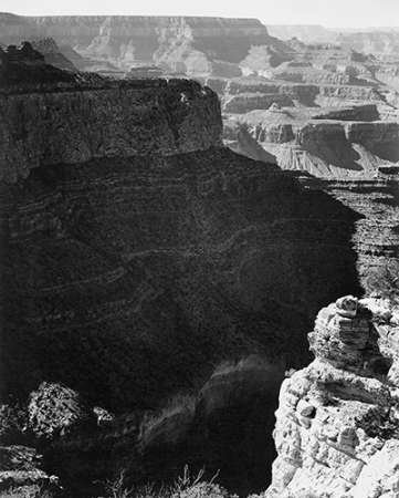 Imagen sobre lienzo enrollado Gran Cañón Borde Sur - Parques Nacionales y Monumentos, 1941 Adams Ansel - museo vertical Arte impreso Fotografía Lienzo bellas artes 41_X_33_in