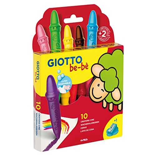 Giotto Be-Bè Súper Ceras Estuche 10 Uds + Sacapuntas