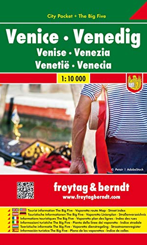 Venecia, plano callejero de bolsillo plastificado. City Pocket. Escala 1:10.000. Freytag & Berndt.: Stadskaart 1:10 000: 25 CP