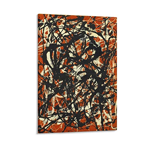 Póster de Jackson Pollock El pintor regateó su trabajo Póster de pintura lienzo arte de pared carteles de sala de estar pintura 08 x 12 pulgadas (20 x 30 cm)