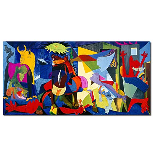 GEMMII Obras de arte de Picasso Figura abstracta Pintura en lienzo sobre lienzo Obras de arte Imágenes Impresión en HD Póster de pared para decoración de pared de oficina 30x60 cm Sin marco