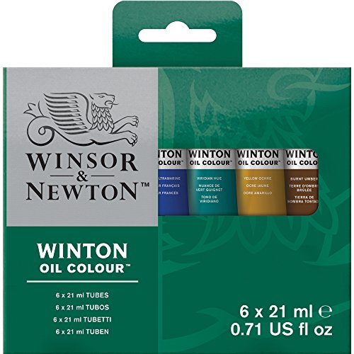 Winsor & Newton Winton - Set de 6 tubos de 21 ml de óleo